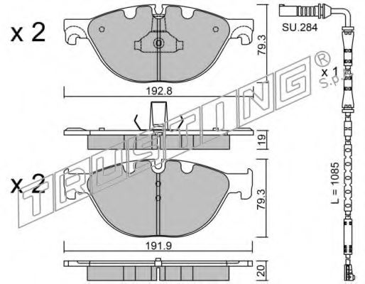 TRUSTING 847.0W Brake Pad Set, disc brake